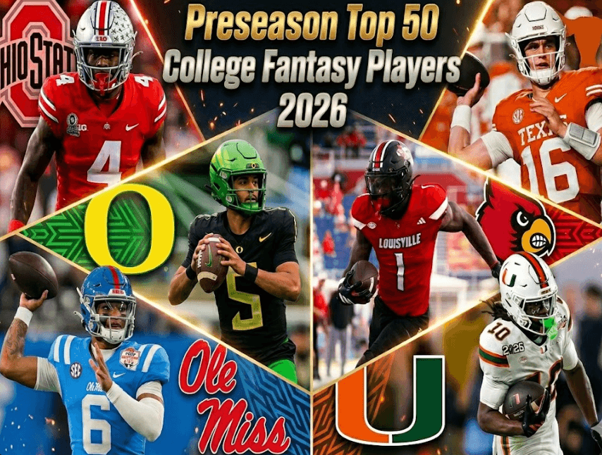 CFB 2026 Fantasy Preseason Rankings